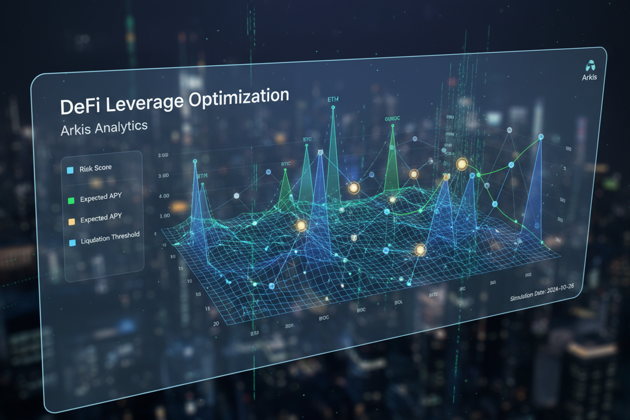 DeFi leverage optimization chart Arkis