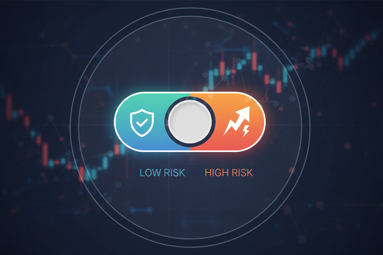 DeFi risk toggle switch icon
